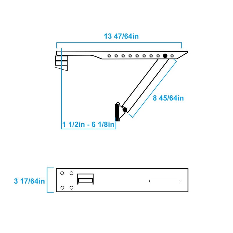 Air Jade Window Air Conditioner Bracket, Up to 85 lbs, Designed to Fit 5,000 to 12,000 BTU Sized Small Unit, Light Duty Universal AC Support Brackets (S) - Image 2